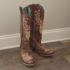 Corral Deer Skull cowboy boots
